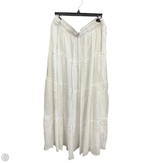 Skirt Maxi By Clothes Mentor In White, Size: 24