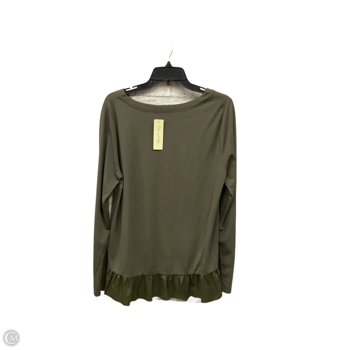 Top Long Sleeve By Doe & Rae In Green, Size: L