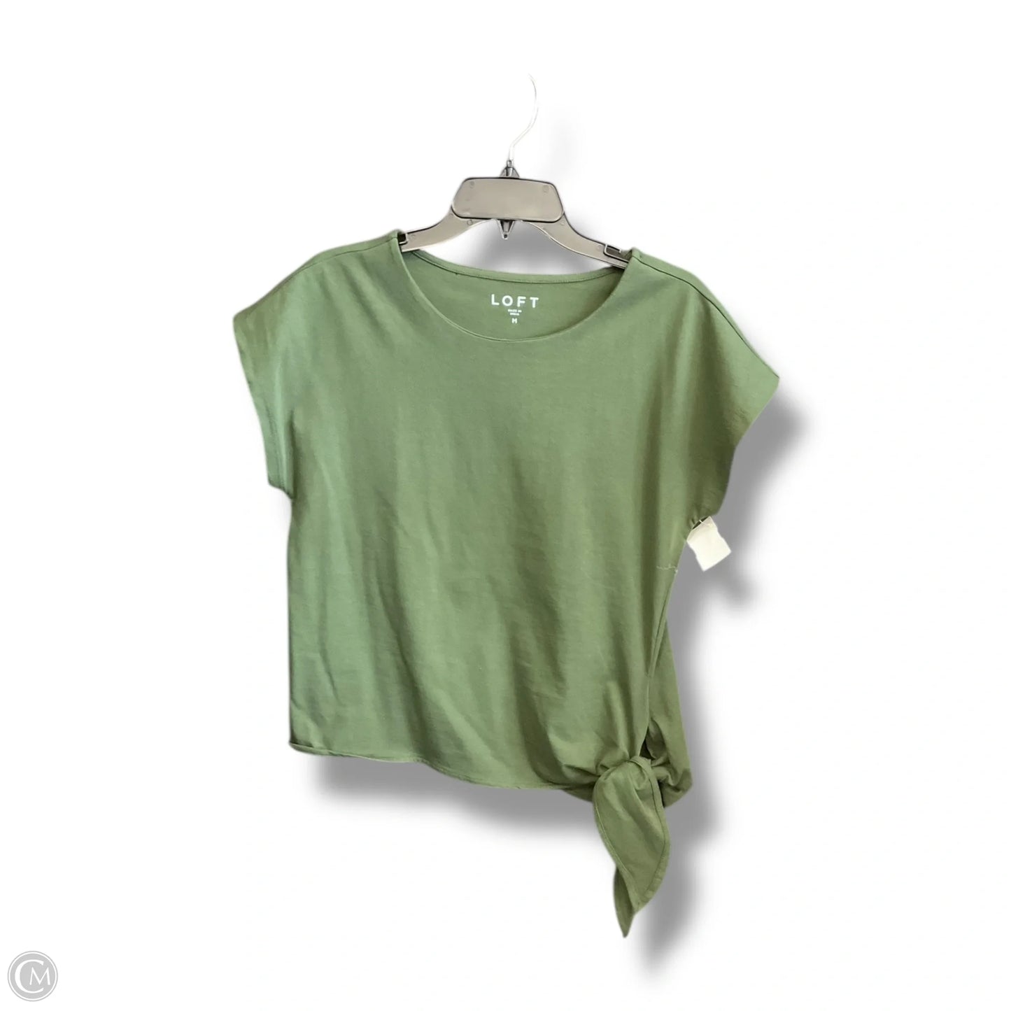 Top Short Sleeve Basic By Loft In Green, Size: M