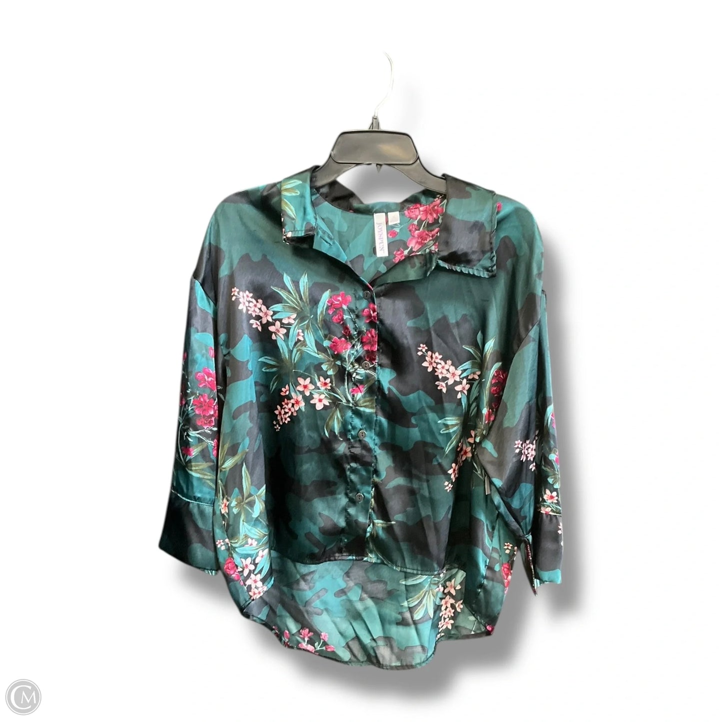 Blouse Long Sleeve By Joyspun In Multi-colored, Size: M