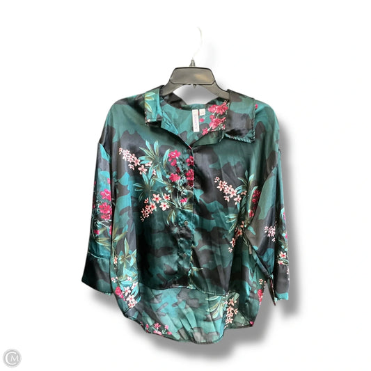 Blouse Long Sleeve By Joyspun In Multi-colored, Size: M