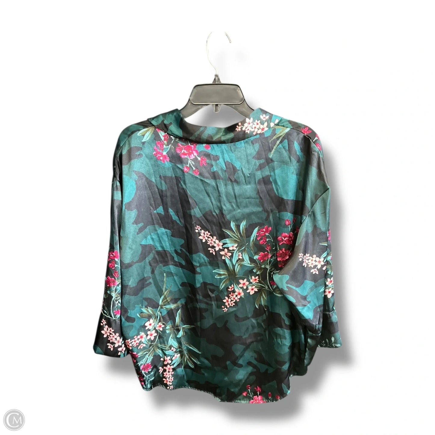 Blouse Long Sleeve By Joyspun In Multi-colored, Size: M