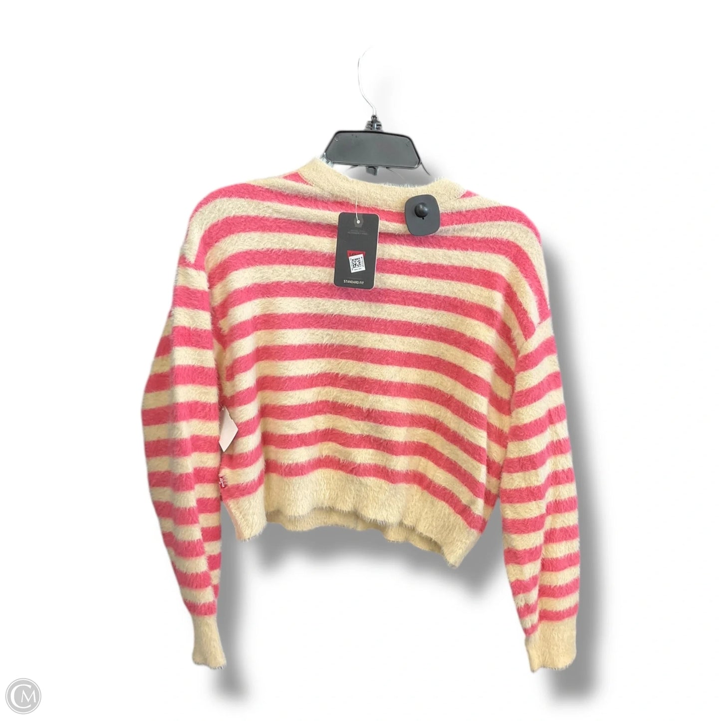 Cardigan By Levis In Pink & Tan, Size: M