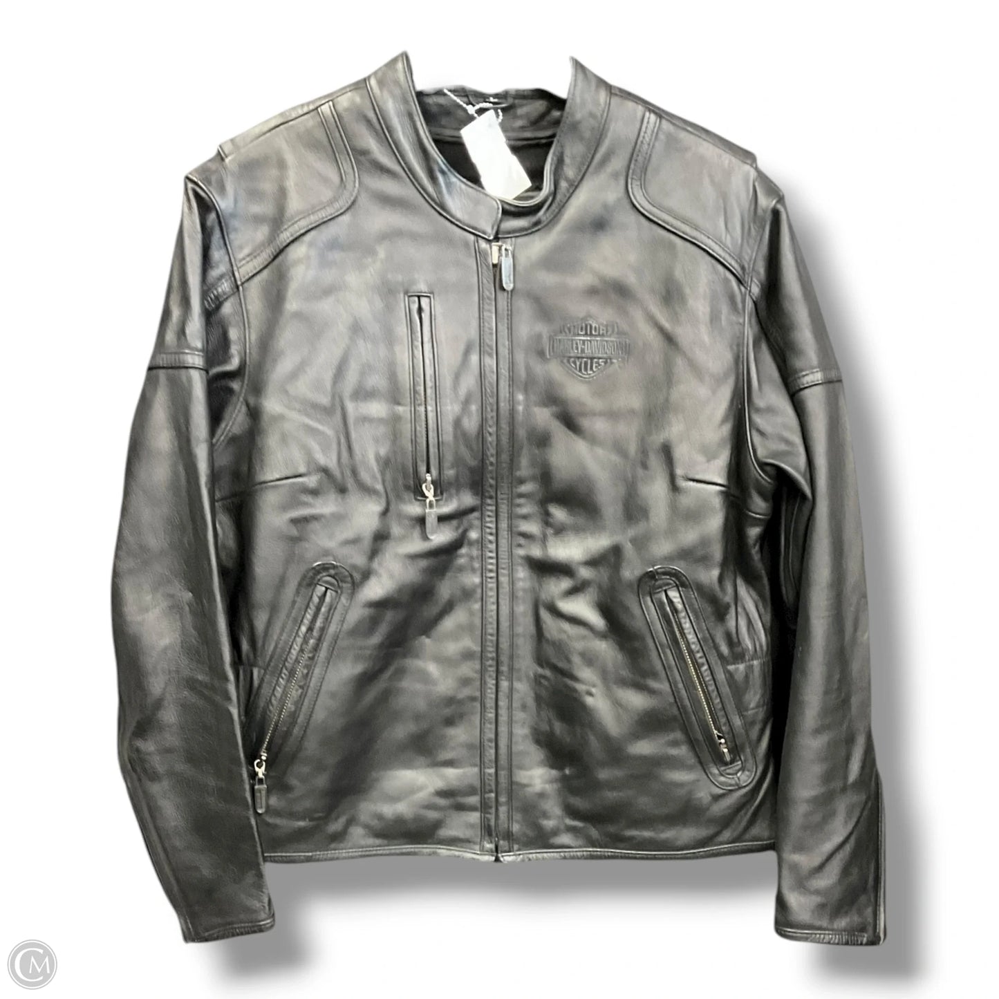 Jacket Leather By Harley Davidson In Black, Size: L
