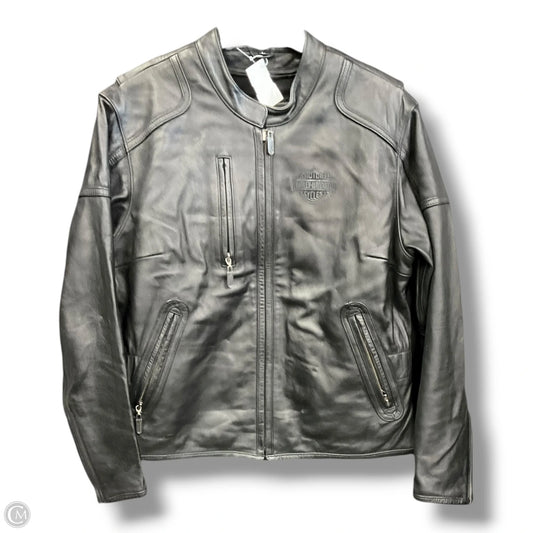 Jacket Leather By Harley Davidson In Black, Size: L