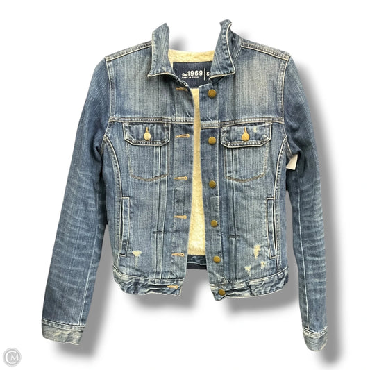 Jacket Denim By Gap In Blue Denim, Size: S