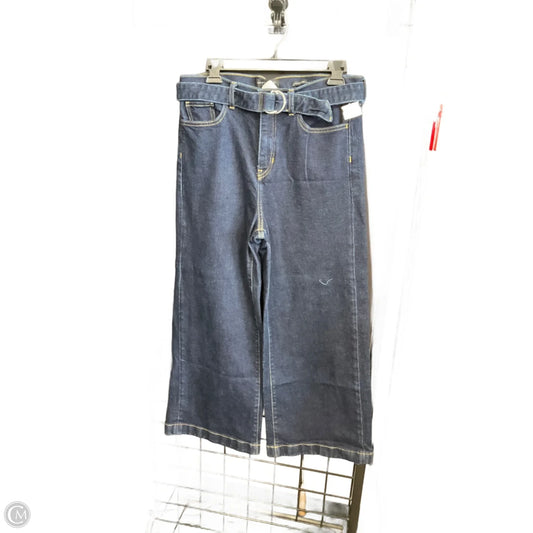 Jeans Wide Leg By Banana Republic In Blue Denim, Size: 8
