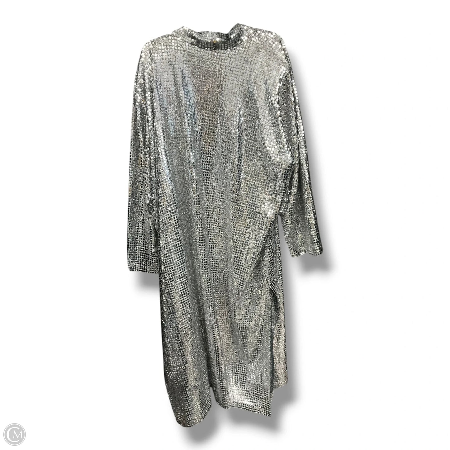 Cardigan By Clothes Mentor In Silver, Size: 1x