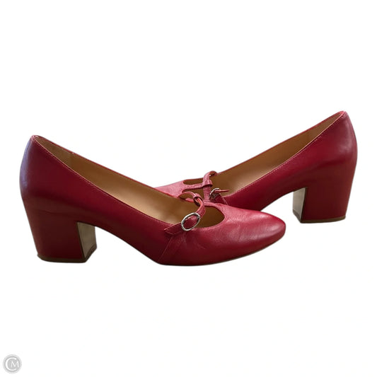 Shoes Heels Kitten By Clothes Mentor In Red, Size: 7