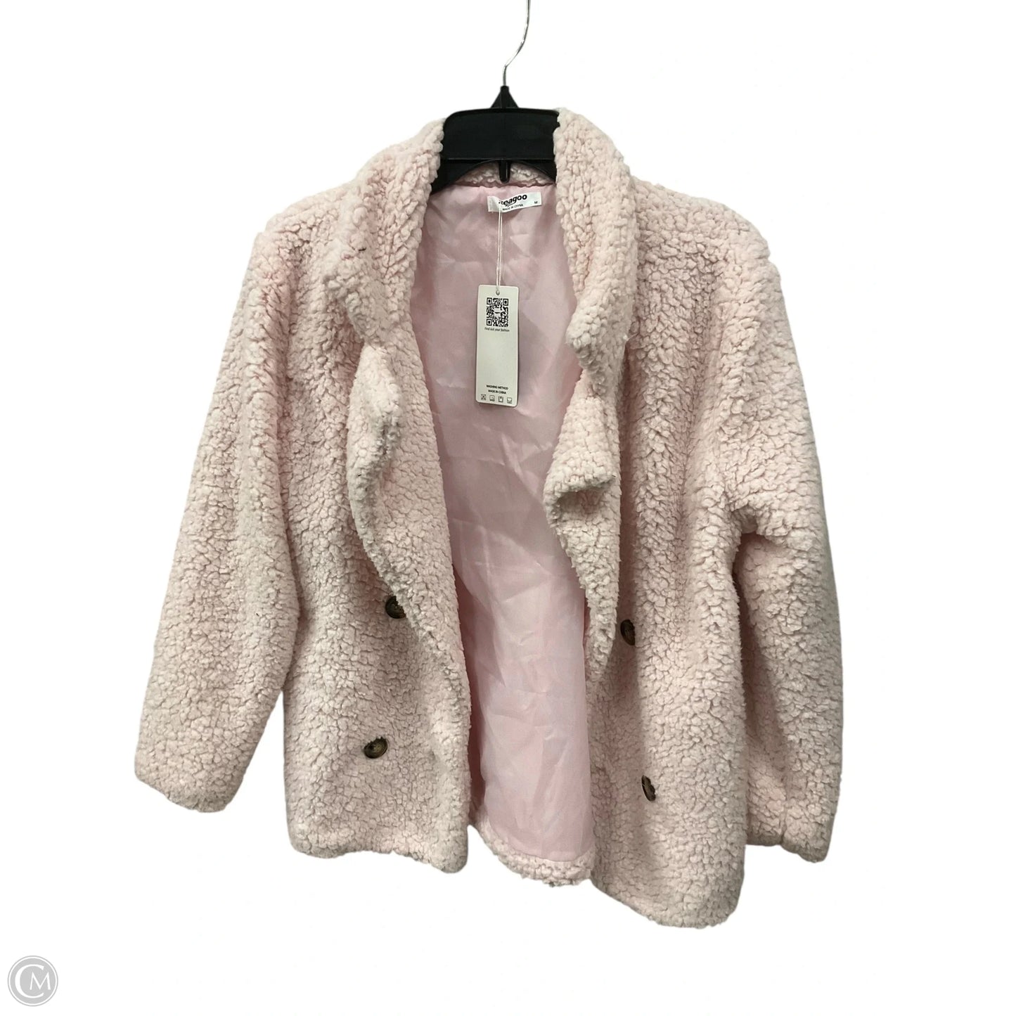 Jacket Faux Fur & Sherpa By Zeagoo In Pink, Size: M
