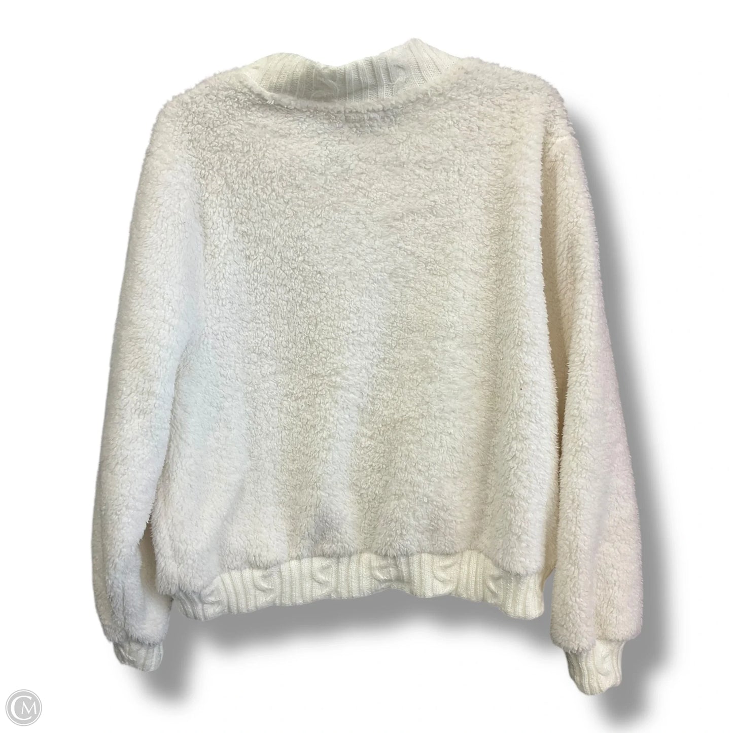 Jacket Faux Fur & Sherpa By Olivia Sky In Cream, Size: Xl