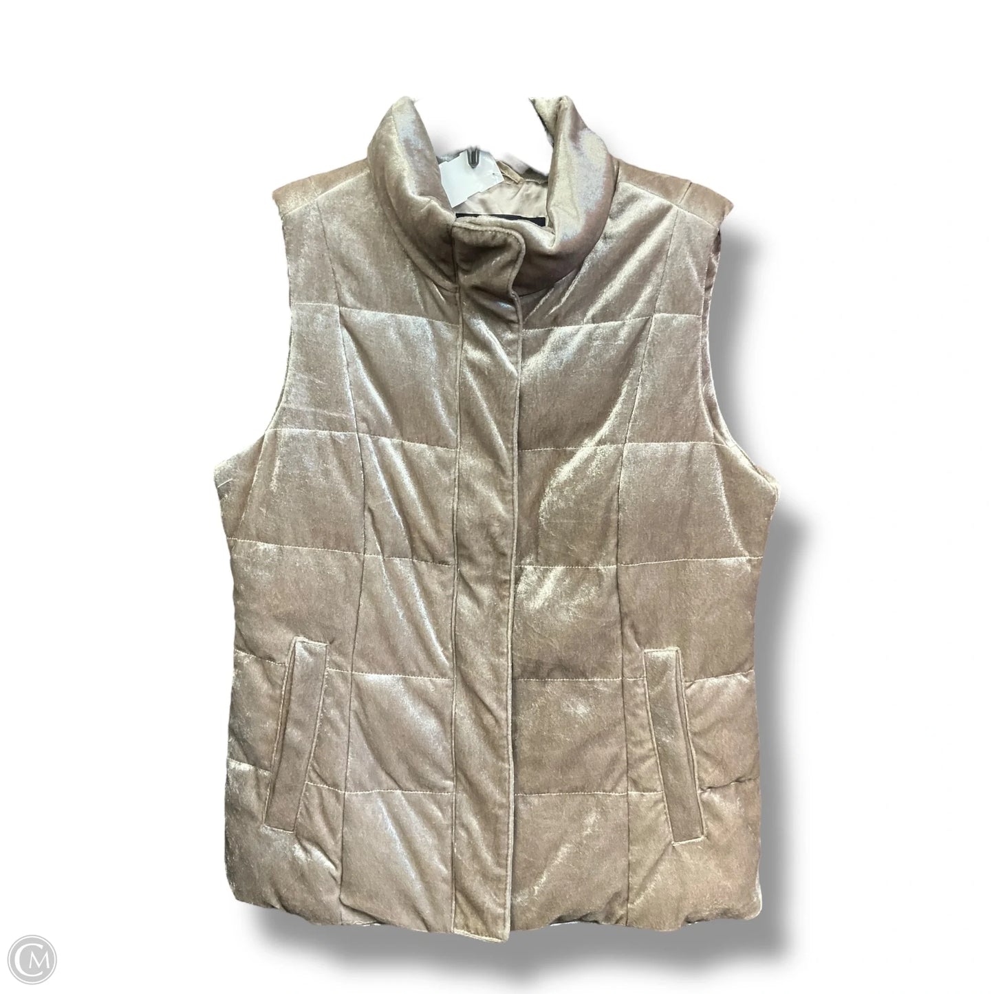 Vest Puffer & Quilted By Lands End In Gold, Size: S