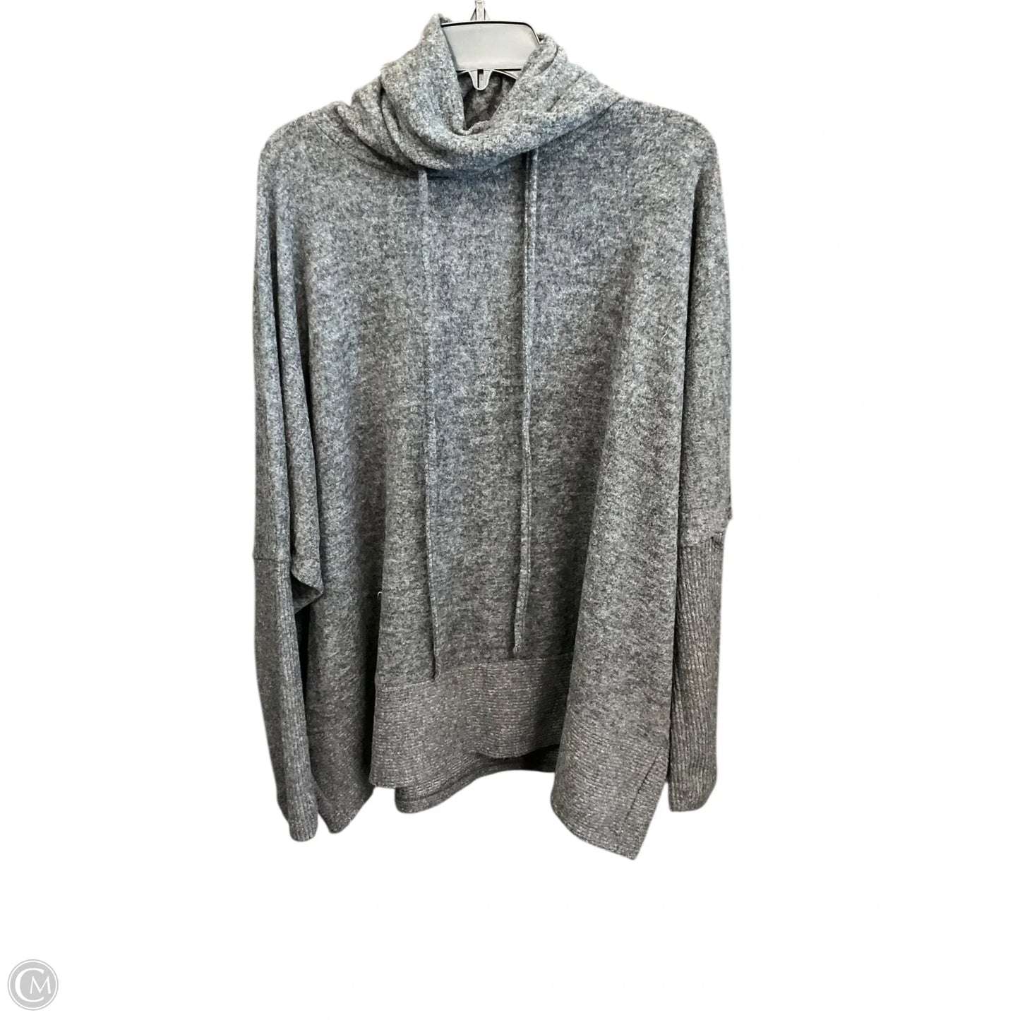 Top Long Sleeve By Zenana In Grey, Size: L