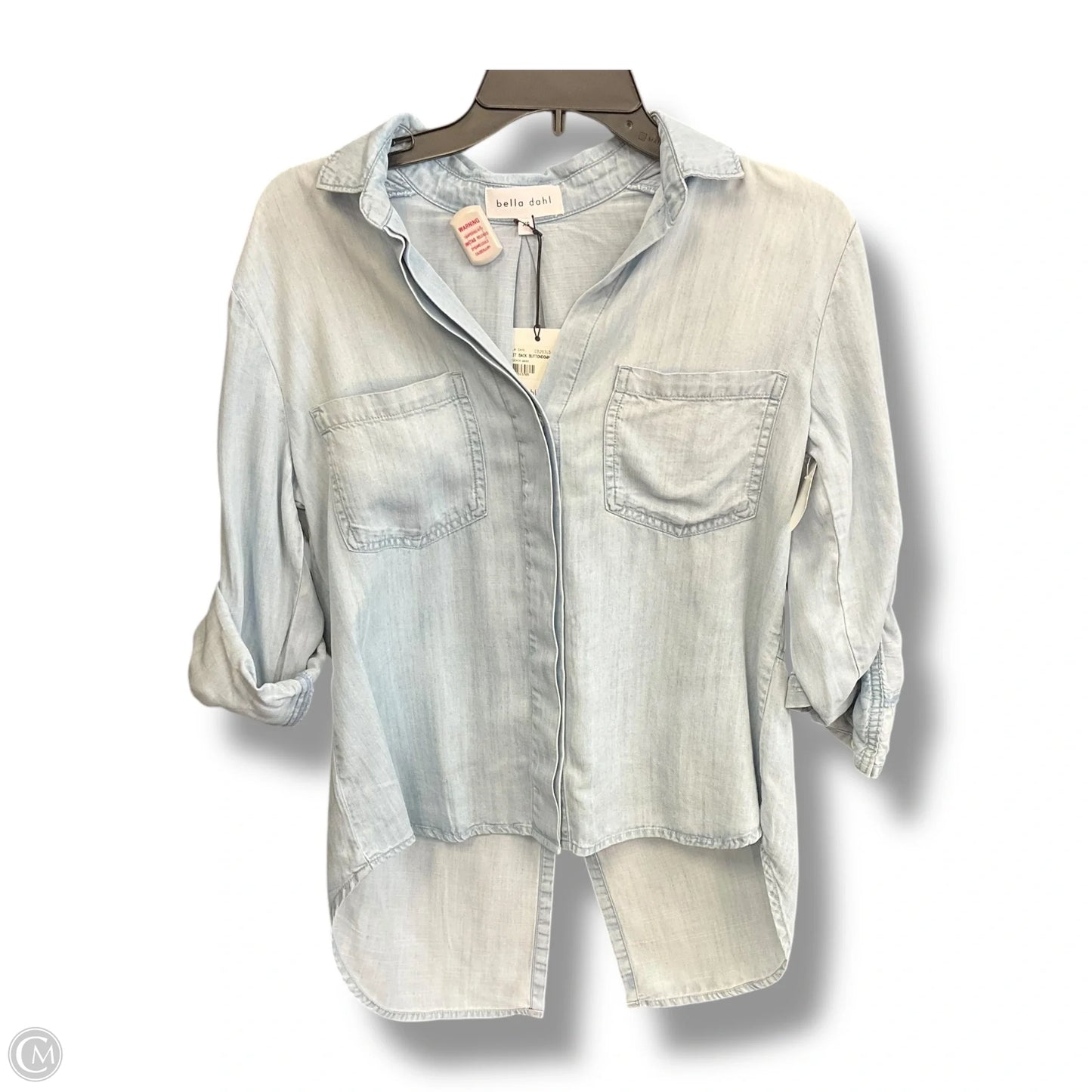 Blouse Long Sleeve By Bella Dahl In Blue Denim, Size: Xs