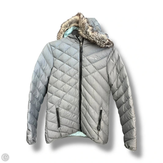 Coat Puffer & Quilted By Eddie Bauer In Grey, Size: S