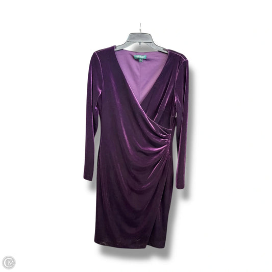 Dress Party Long By Lauren By Ralph Lauren In Purple, Size: M