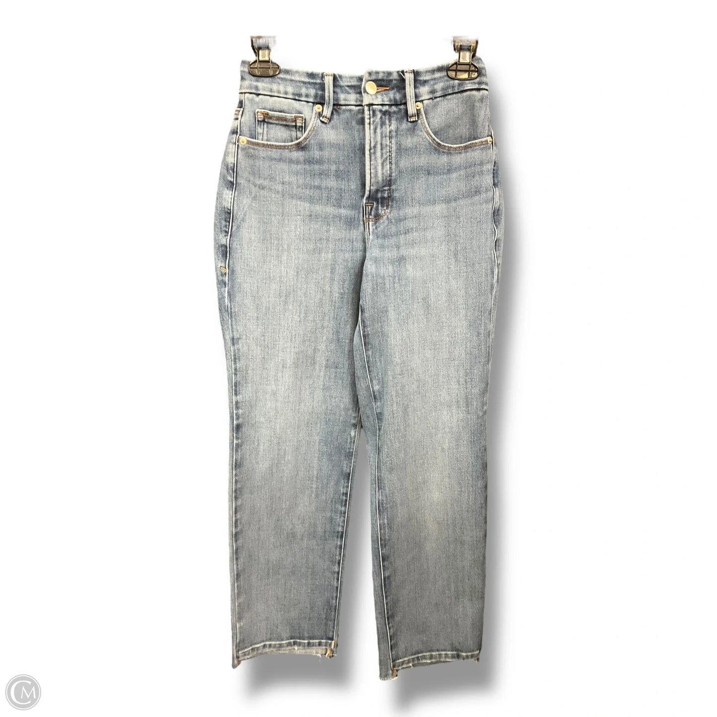 Jeans Skinny By Good American In Blue Denim, Size: 4