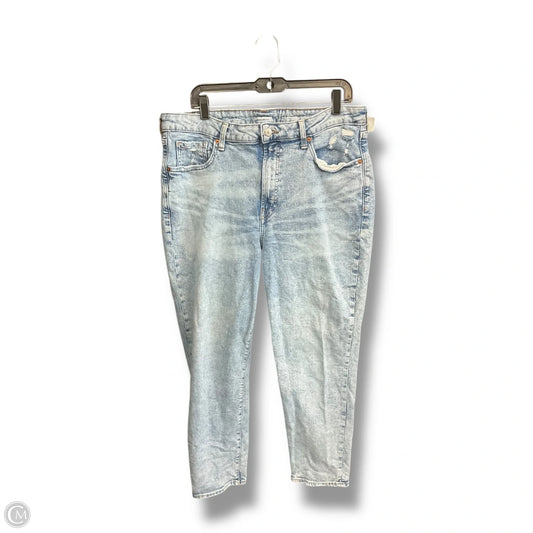 Jeans Cropped By Old Navy In Blue Denim, Size: 16