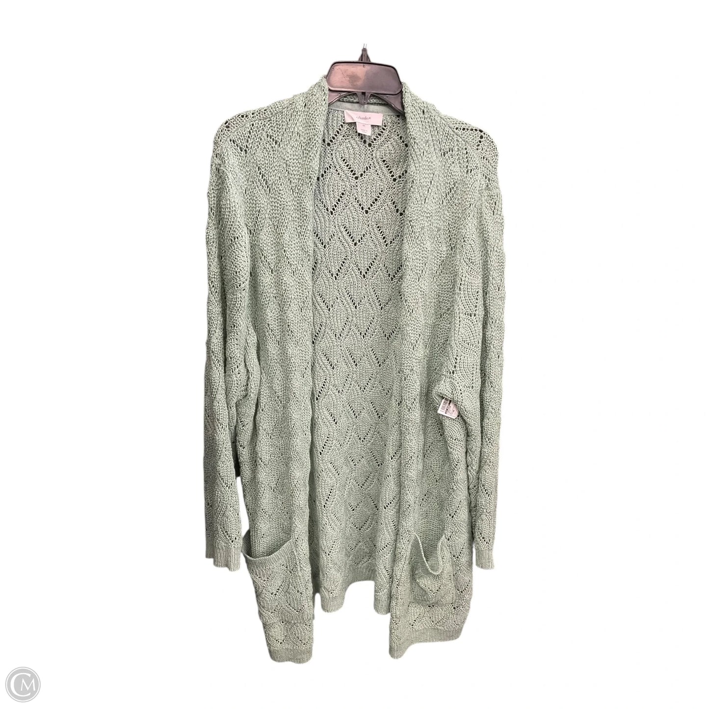 Cardigan By Cj Banks In Green, Size: 3x