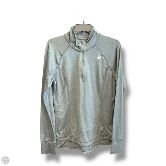Athletic Sweatshirt Collar By Reebok In Grey, Size: L