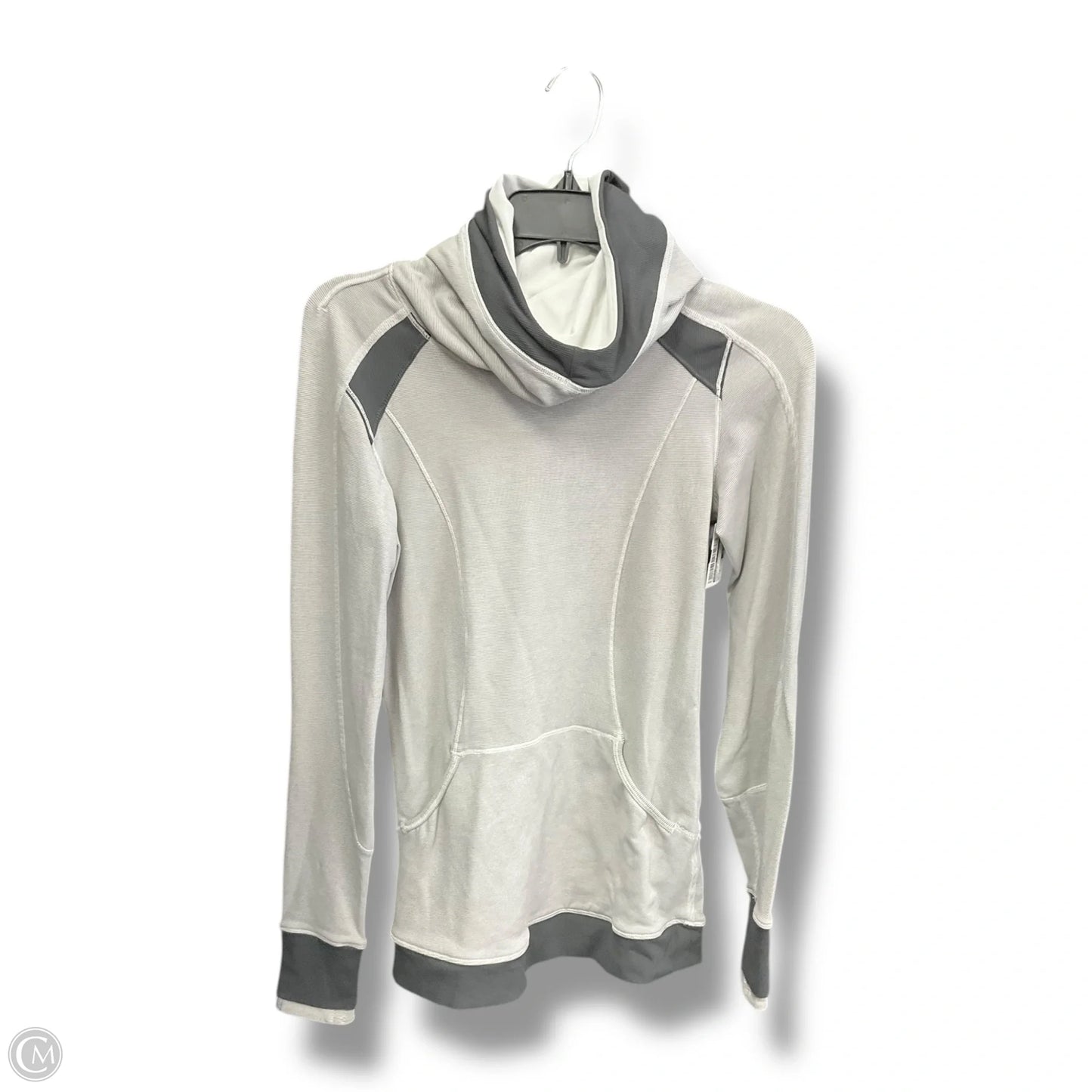 Athletic Sweatshirt Hoodie By Lululemon In Grey, Size: S