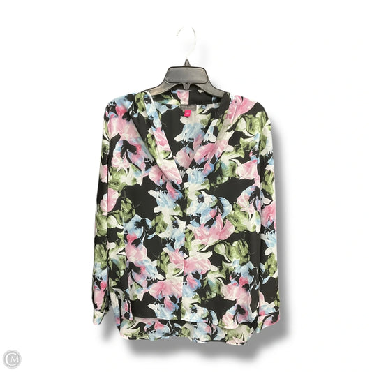 Top Long Sleeve By Vince Camuto In Floral Print, Size: M