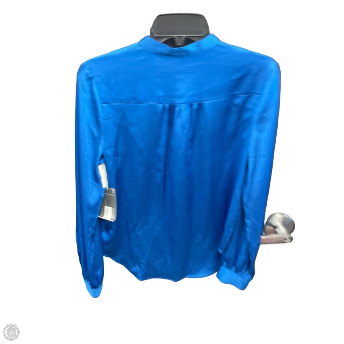 Blouse Long Sleeve By Worthington In Blue, Size: Xs