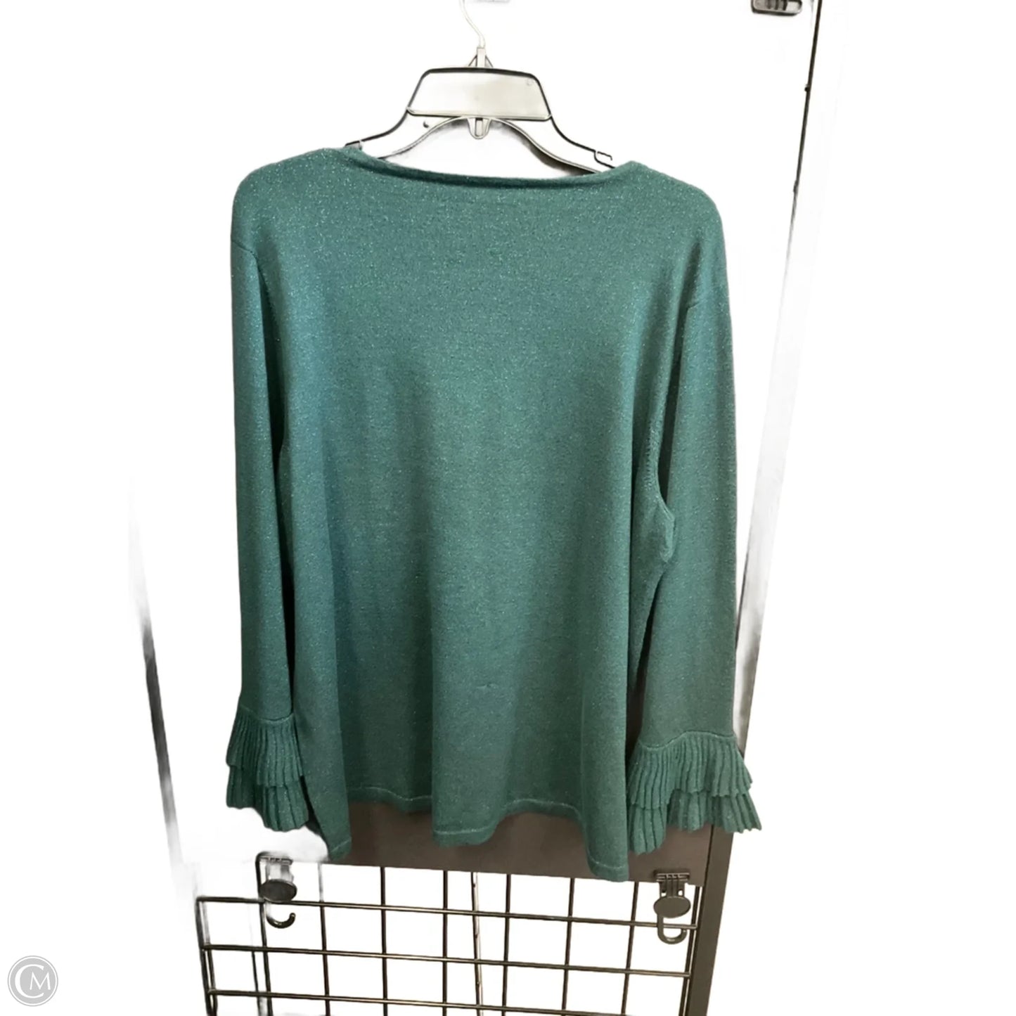 Top Long Sleeve By Chicos In Green, Size: Xxl