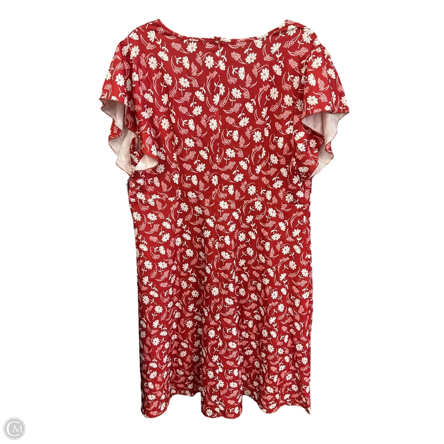 Dress Casual Midi By Cme In Red, Size: 2x