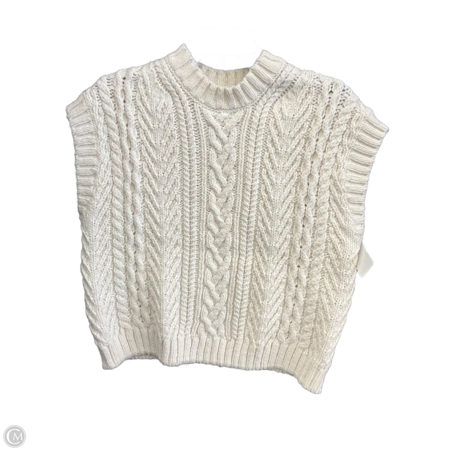 Vest Sweater By H&m In Cream, Size: S