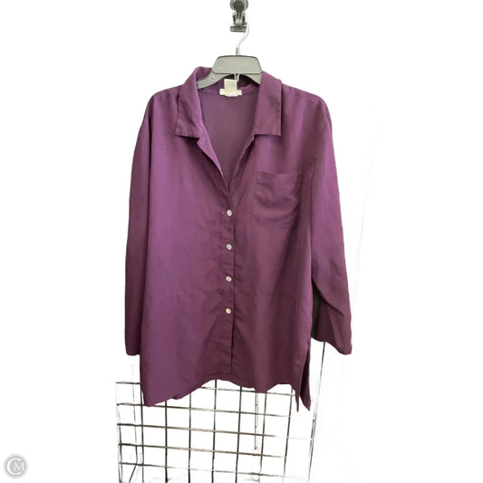 Blouse Long Sleeve By Clothes Mentor In Purple, Size: Xl