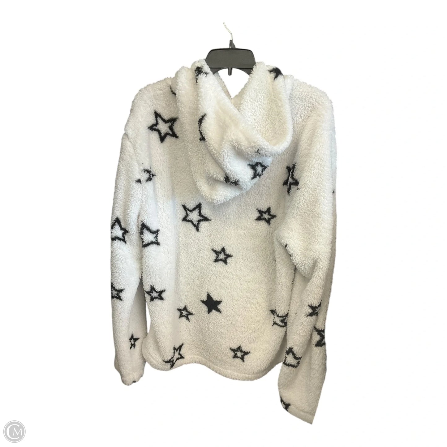 Sweatshirt Hoodie By Loft In Black & White, Size: L