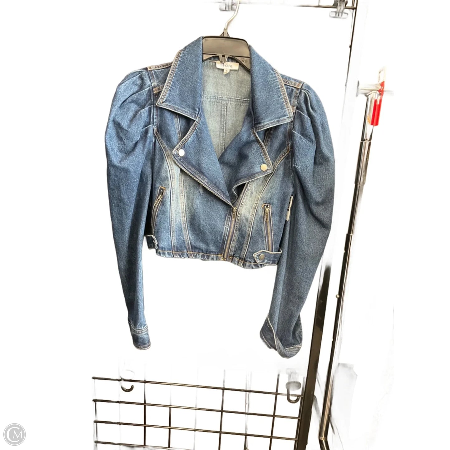 Jacket Denim By Fate In Blue Denim, Size: S