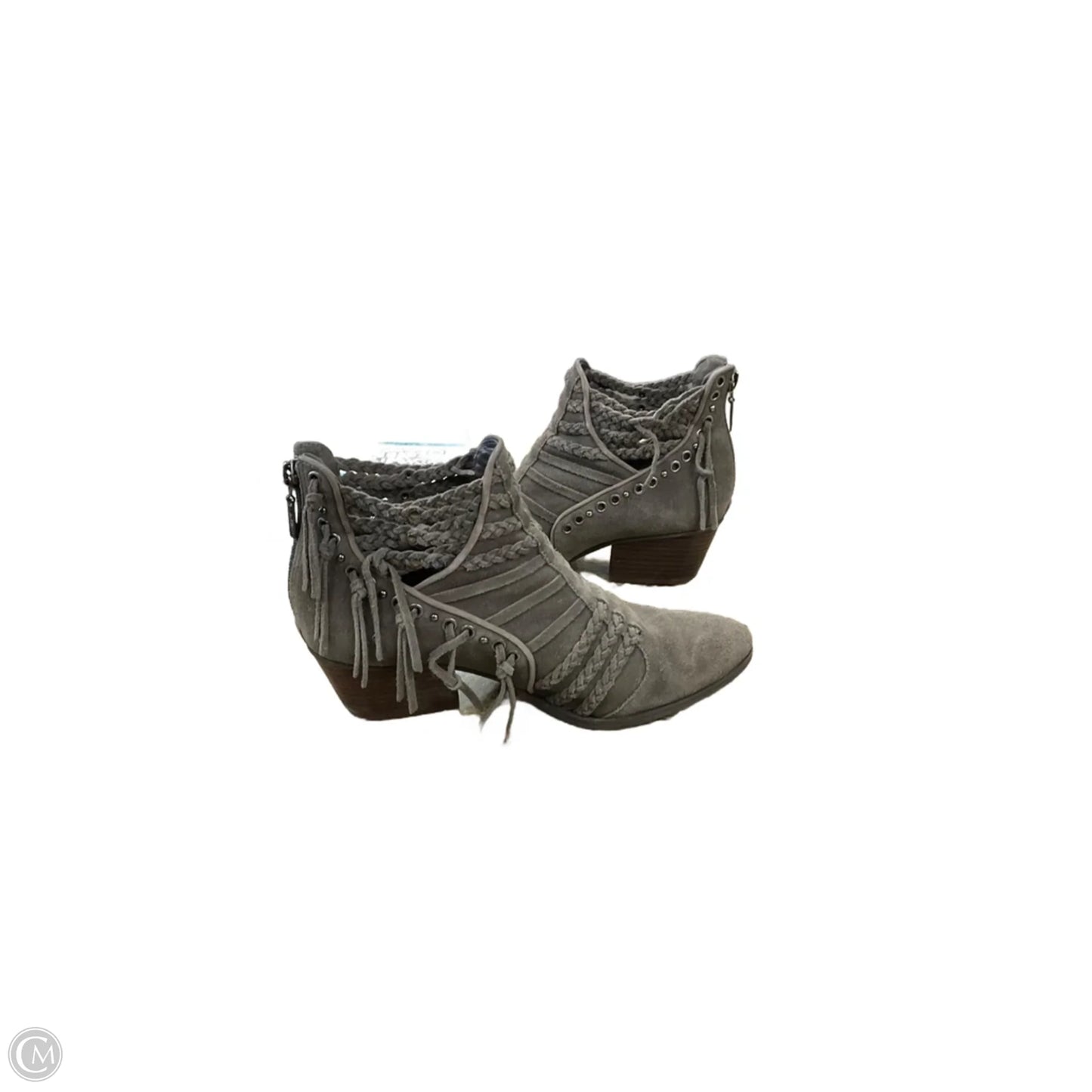 Boots Ankle Heels By Clothes Mentor In Beige, Size: 6.5