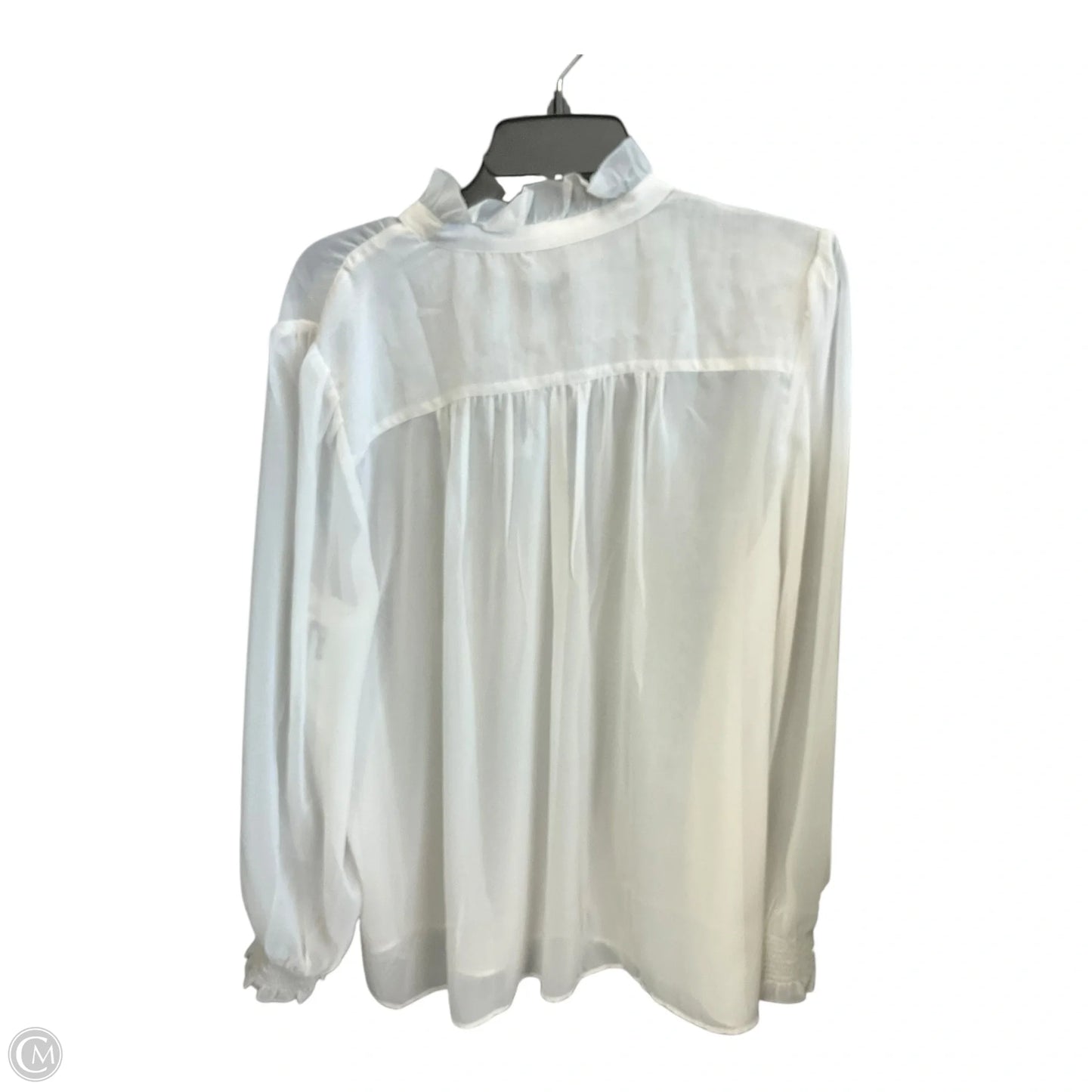 Top Long Sleeve By Ann Taylor In White, Size: Xl