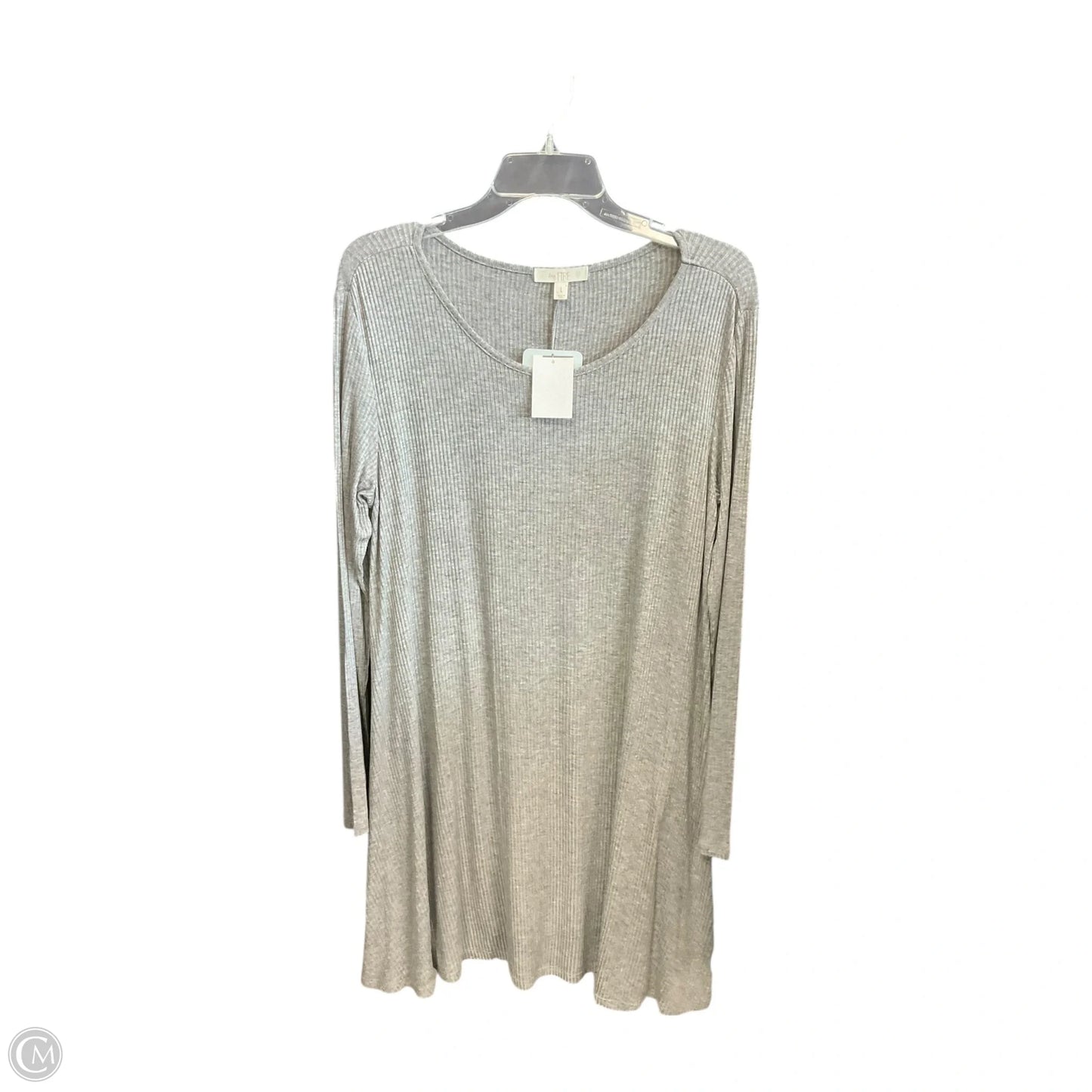 Tunic Long Sleeve By Love Fire In Grey, Size: L
