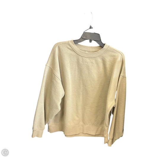 Sweatshirt Crewneck By Calvin Klein Performance In Tan, Size: M