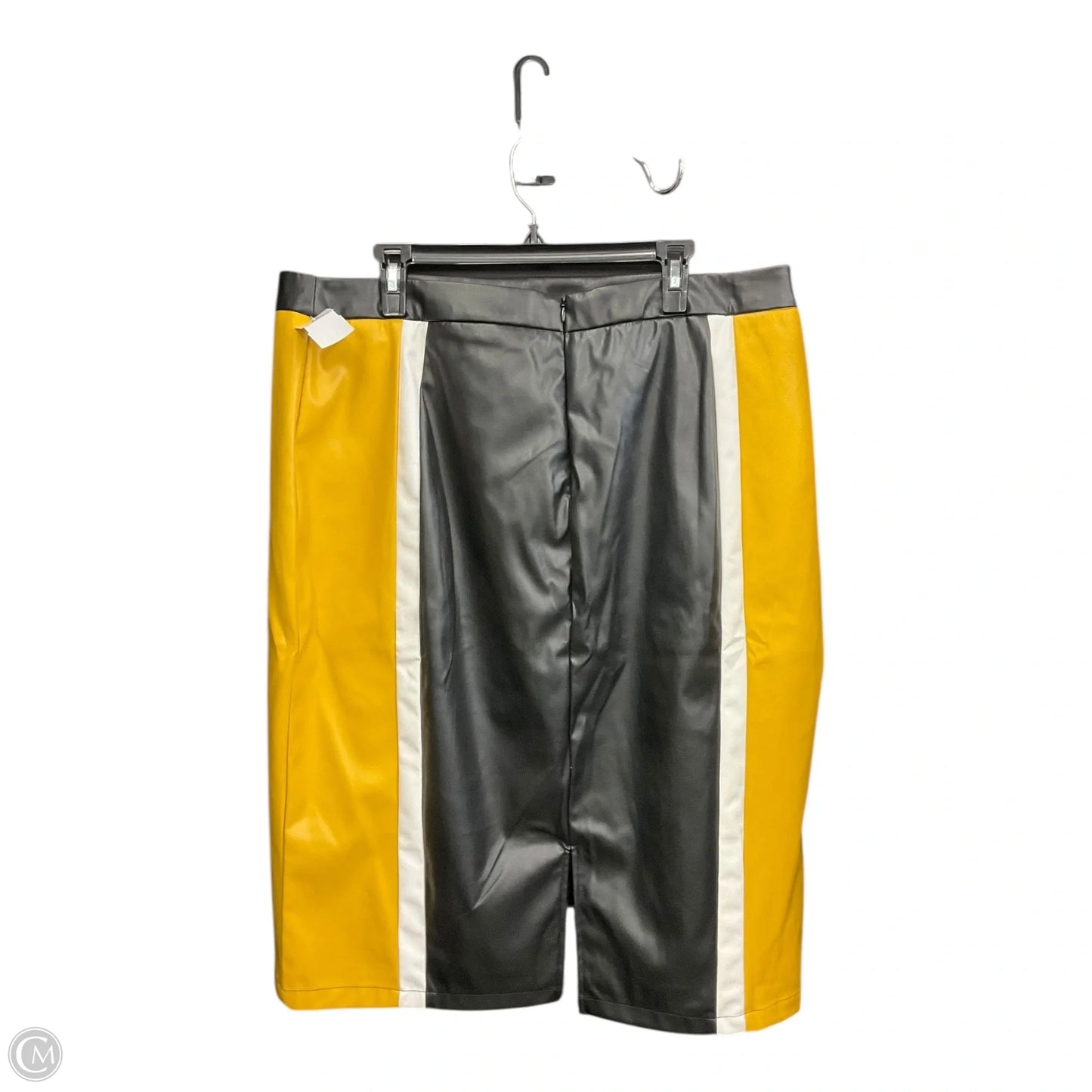 Skirt Maxi By Ashley Stewart In Black & Yellow, Size: 18