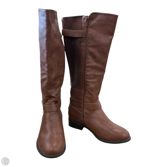 Boots Mid-calf Flats By Torrid In Brown, Size: 9