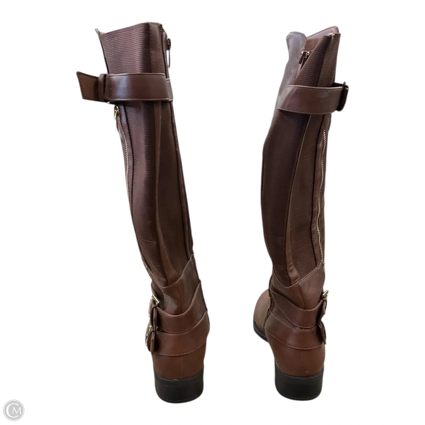 Boots Mid-calf Flats By Torrid In Brown, Size: 9