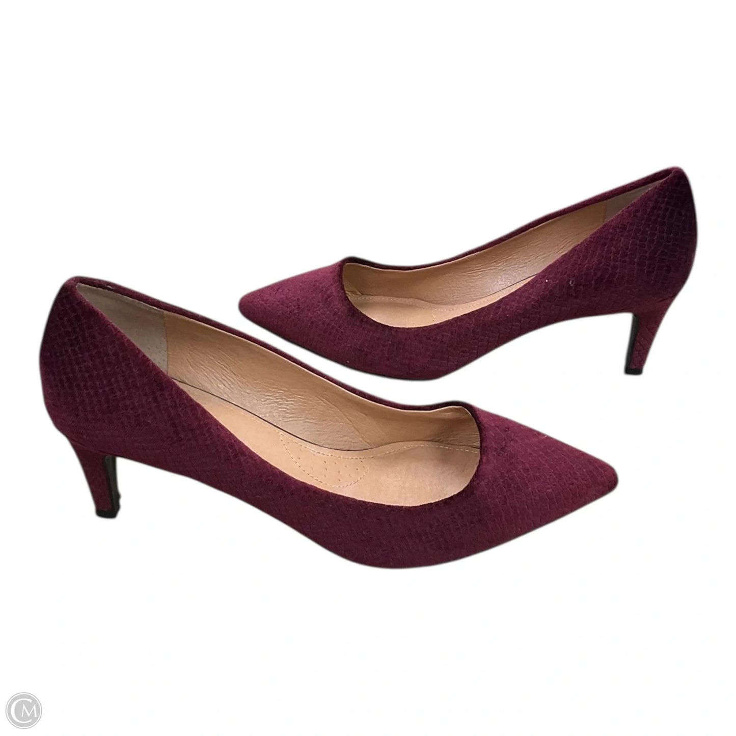 Shoes Heels Kitten By Grace In Maroon, Size: 9