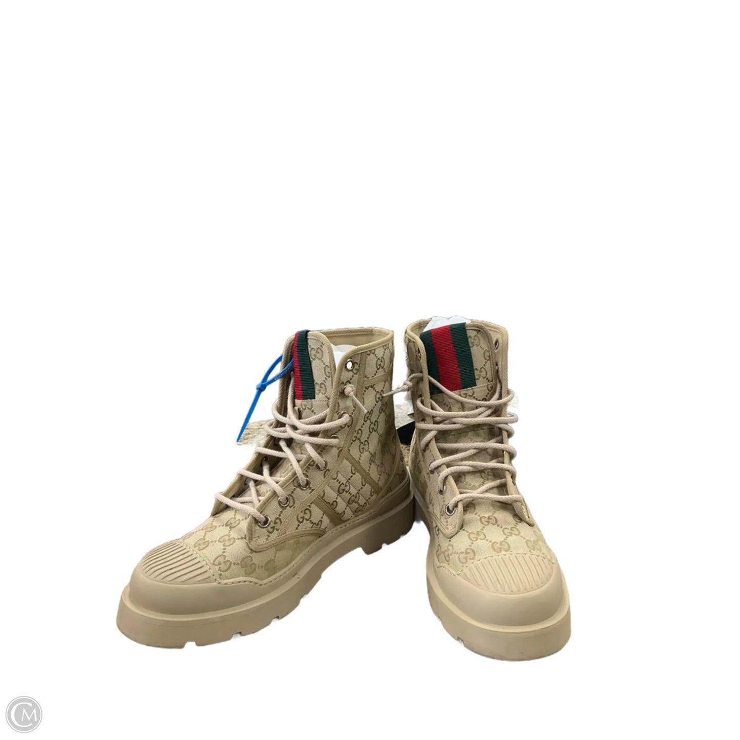 Boots Luxury Designer By Gucci In Tan, Size: 11