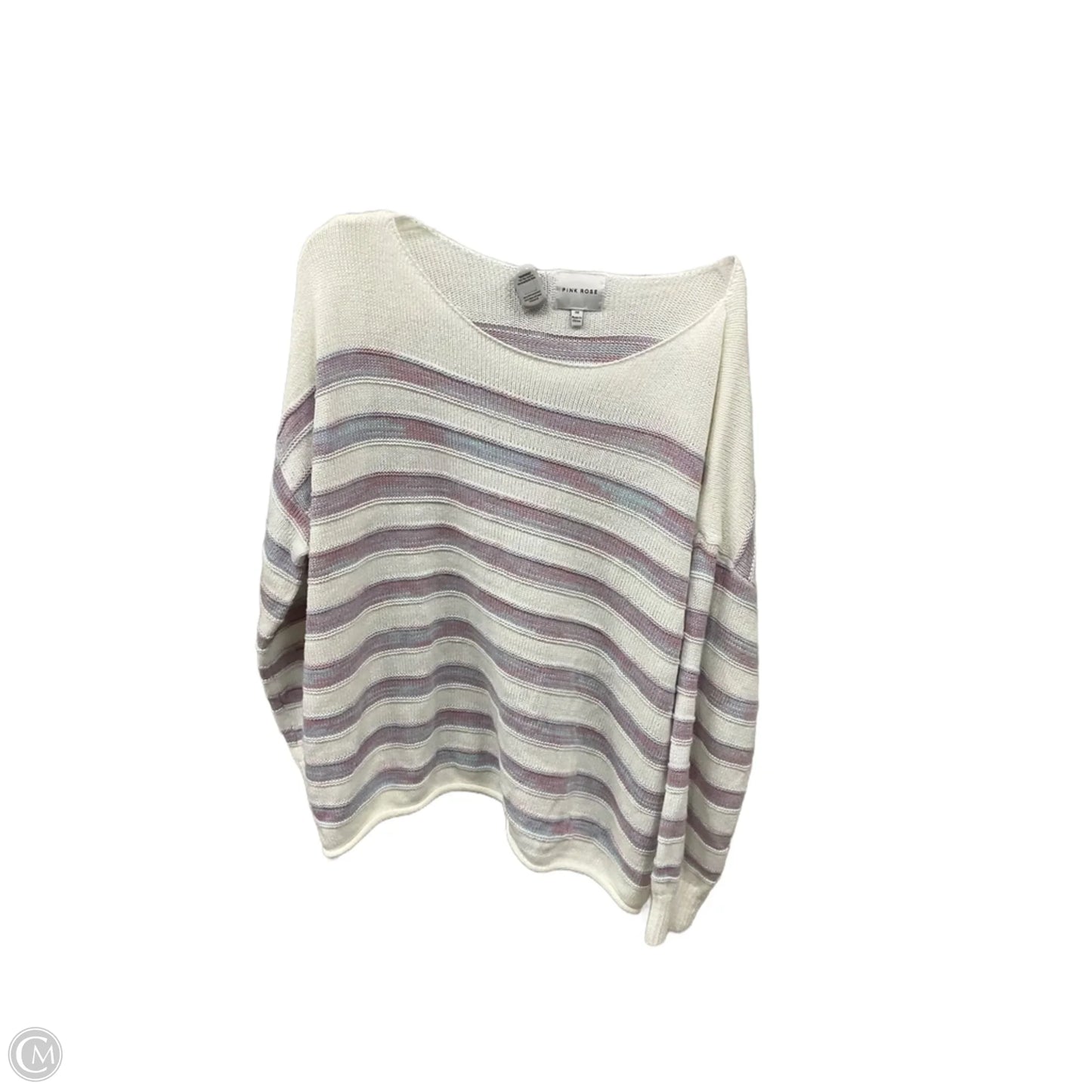 Sweater By Pink Rose In Striped Pattern, Size: 3x