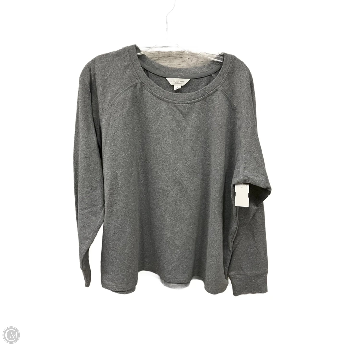 Athletic Top Long Sleeve Crewneck By New York Laundry In Grey, Size: L