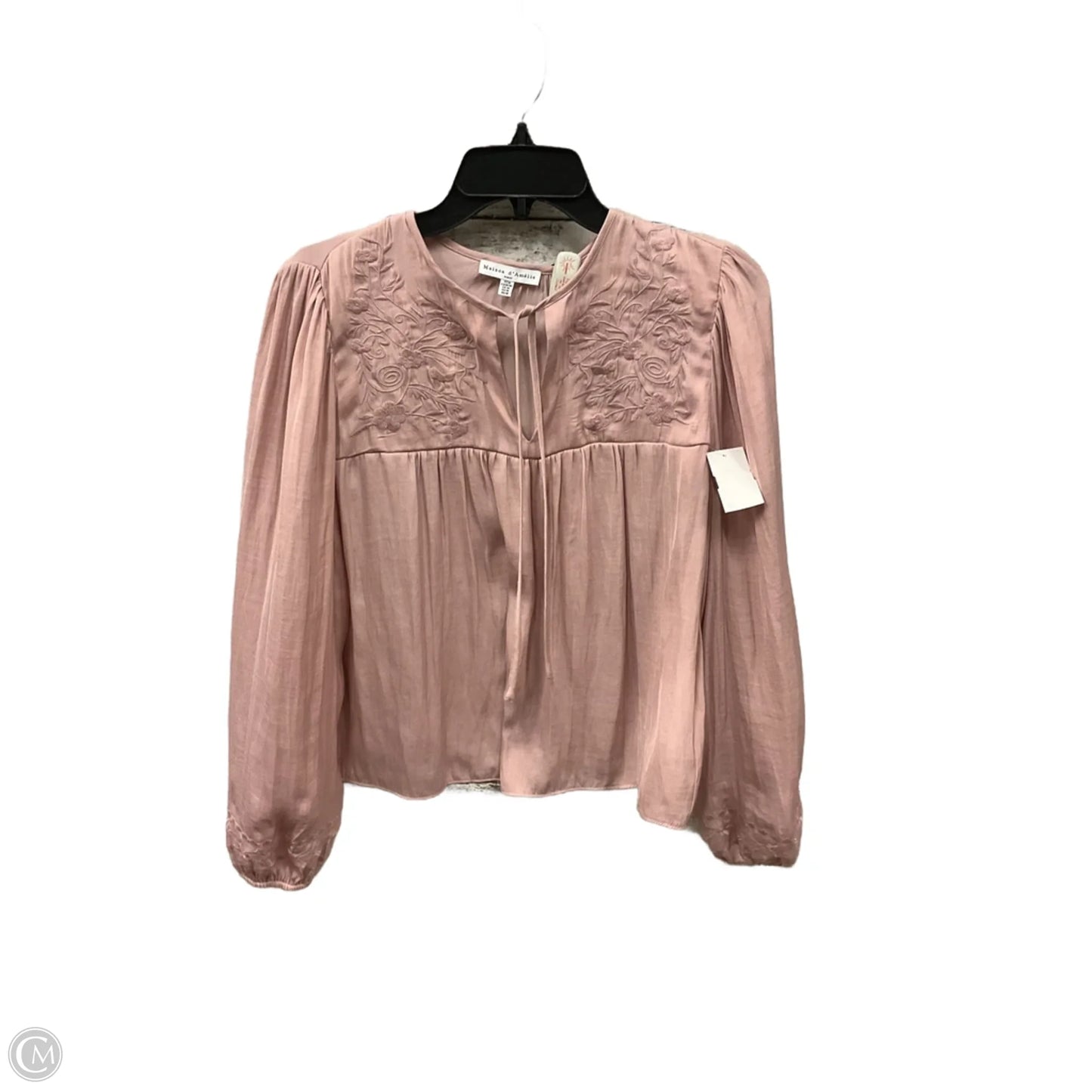 Top Long Sleeve By Maison Damelie In Pink, Size: M