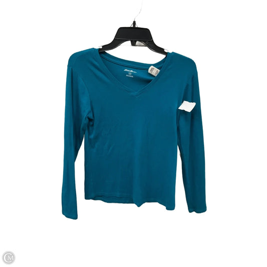 Top Long Sleeve Basic By Eddie Bauer In Blue, Size: M