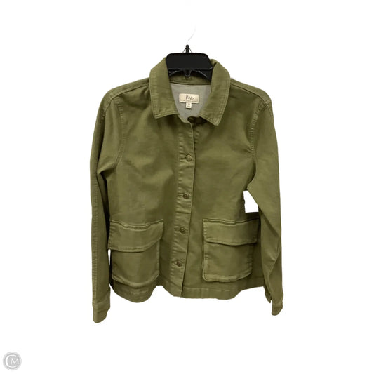 Jacket Denim By Clothes Mentor In Green Denim, Size: M