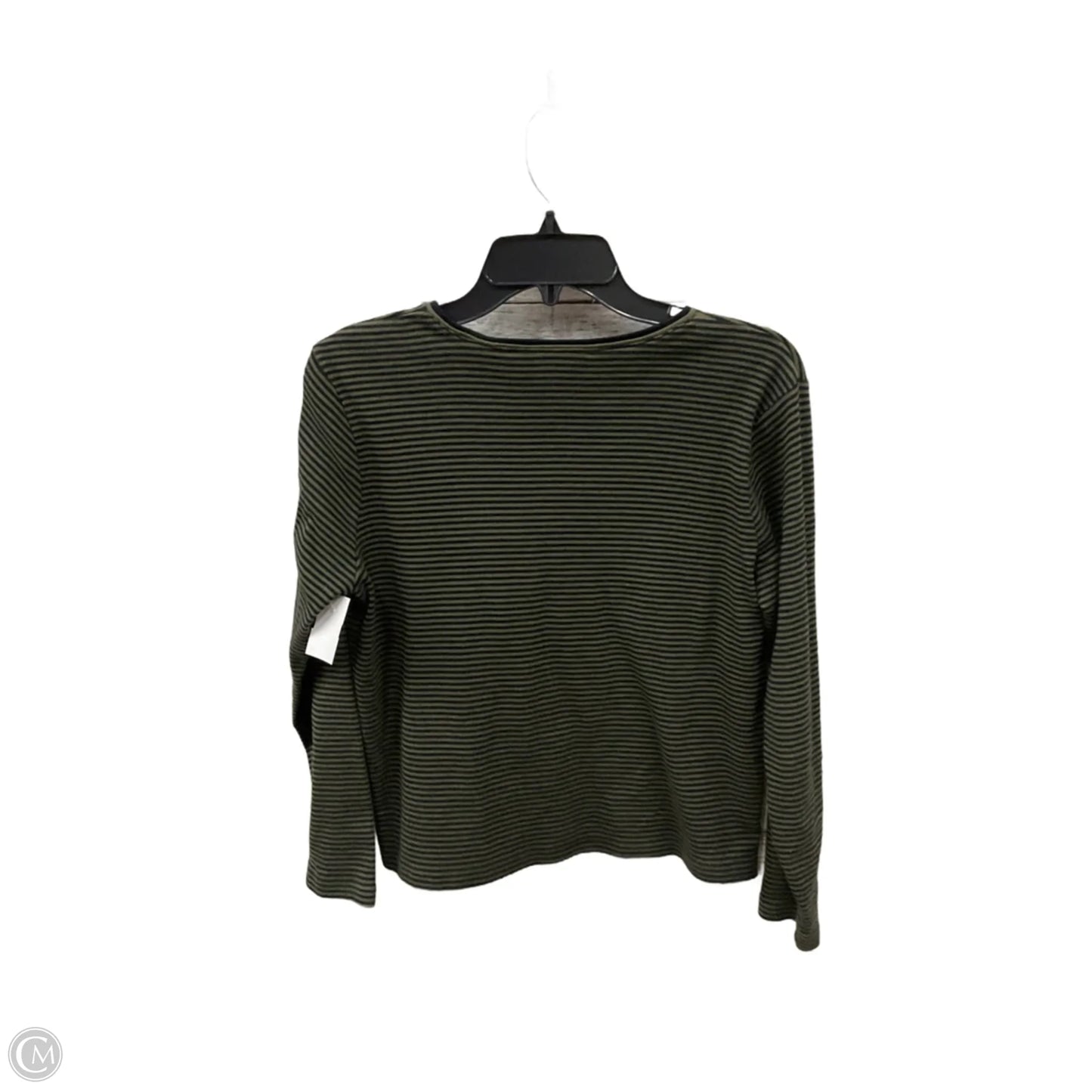 Top Long Sleeve By Charter Club In Striped Pattern, Size: Mp