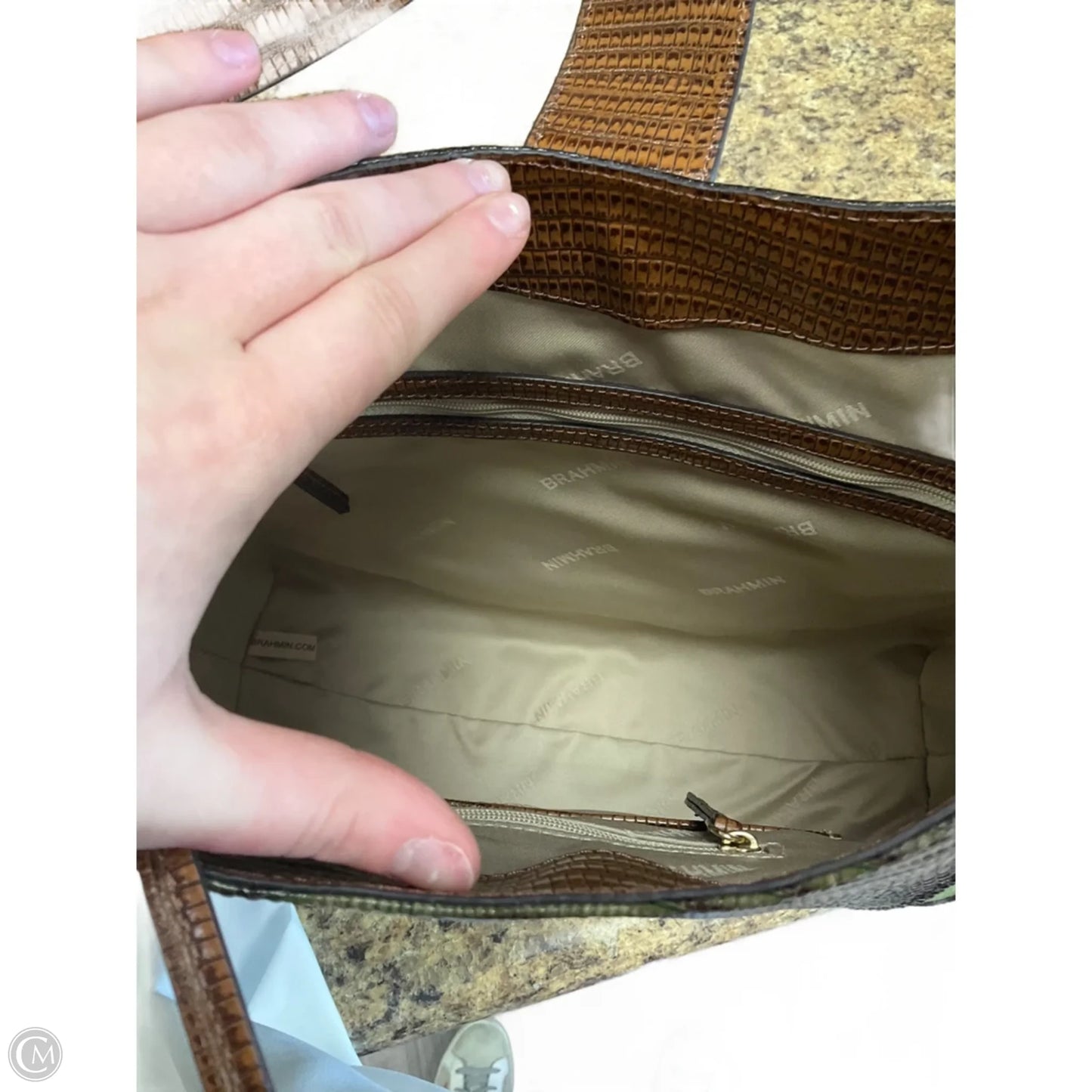 Handbag Designer By Brahmin, Size: Medium