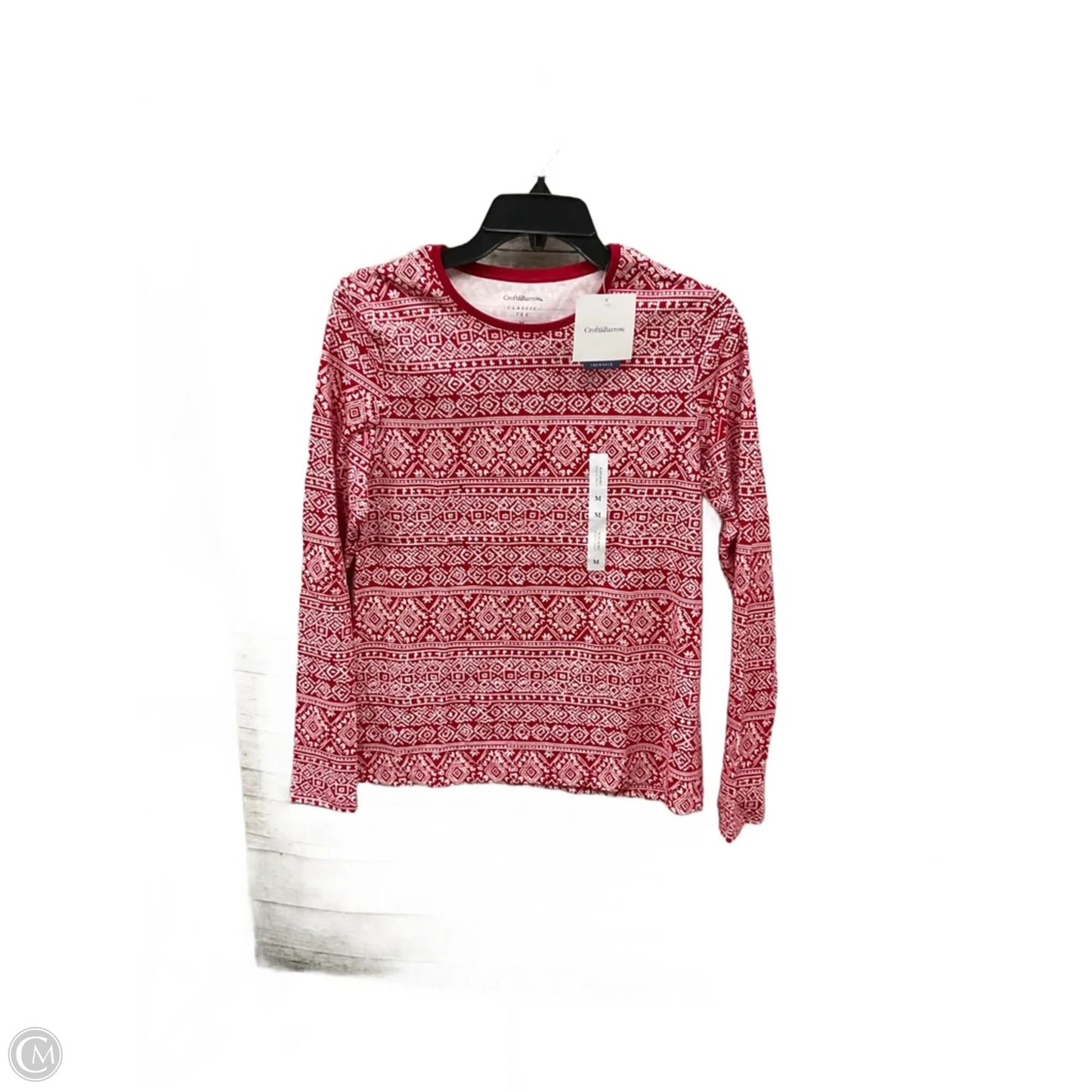 Top Long Sleeve By Croft And Barrow In Red, Size: M